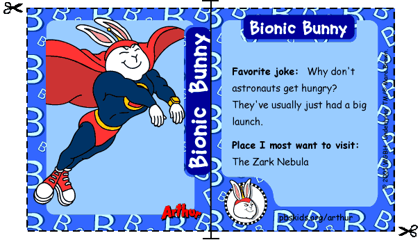 Bionic Bunny's trading card