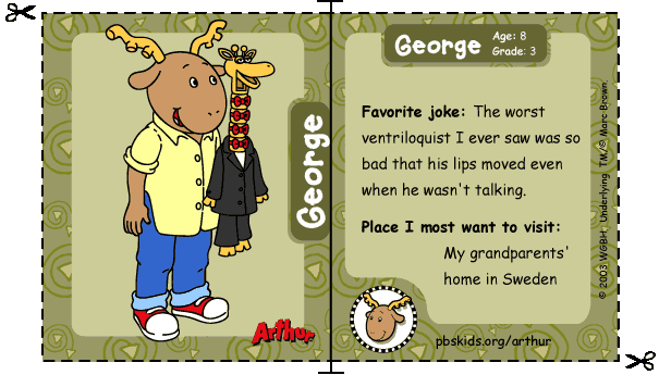 George's trading card