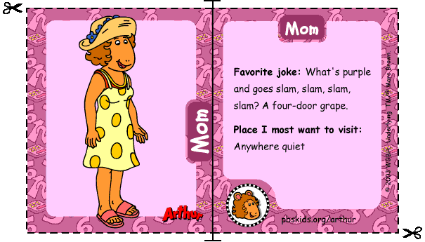 Mom's trading card