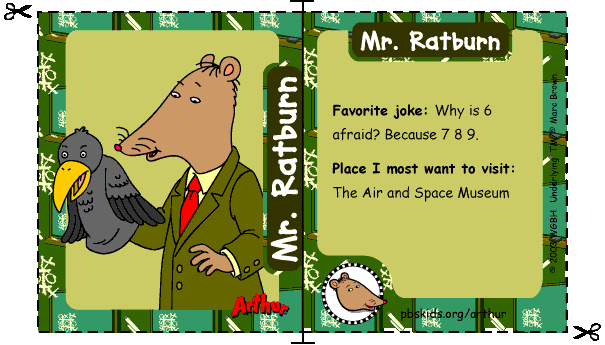 Mr. Ratburn's trading card