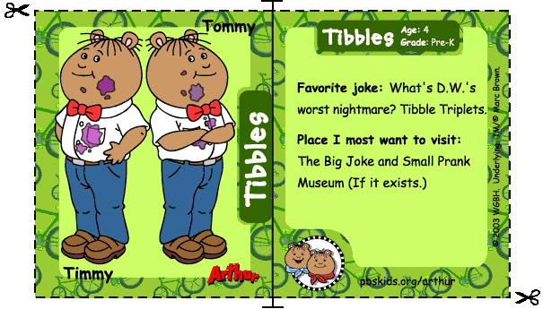 The Tibbles' trading card