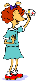 Prunella holding a Cootie Catcher