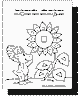 help Baby Bop color the flower in this Barney coloring page