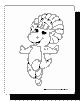 Baby Bop dancing coloring page