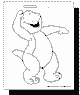 Barney laughing happy happy coloring page