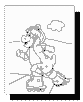 BJ rollerblading Coloring page