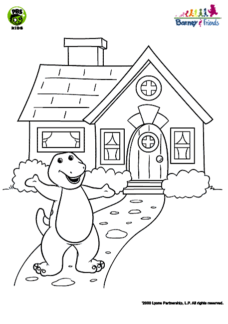 Barney in front of his house