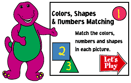 Instructions for Colors, Shapes and Numbers Matching