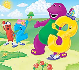 Barney with number characters