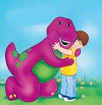 Barney hugs boy