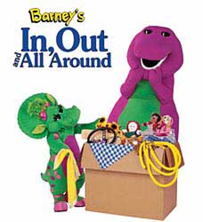 Barney and Baby Bop with empty box