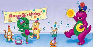 Barney and friends dance to music