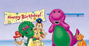 Barney and Baby Bop give a birthday party