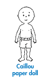 Caillou paper doll