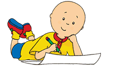 Caillou writing