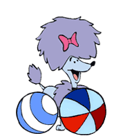 Cleo with balls