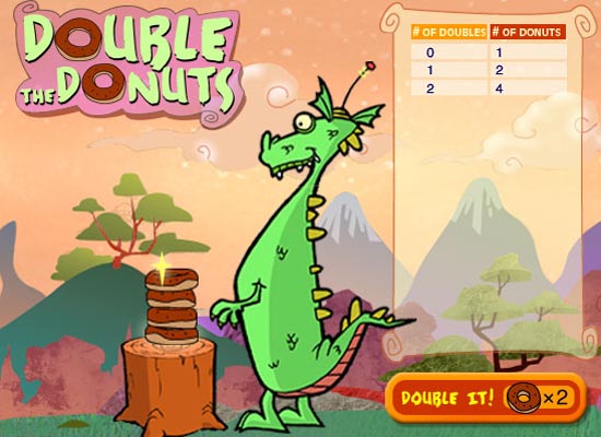 Four donuts.  Click the 'Double It' button to continue.