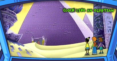 Kids and a large pyramid