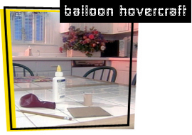 photo of balloon, glue, and pencil