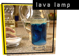photo of homemade lava lamp