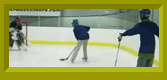 Harsha and DJ playing hockey.