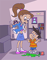 Babysitter with 2 kids