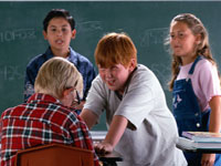 Boy bullying in classroom