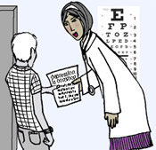 Doctor helping child