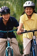 Kids biking