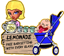 Girl at lemonade stand