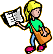 Girl delivering newspaper