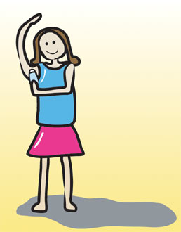 Girl putting on deodorant