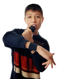 Boy singing