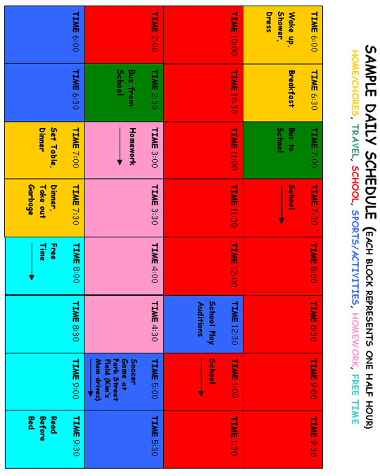 Sample Daily Planner