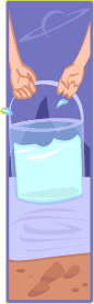 Holding water pail