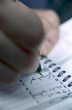 Writing in planner