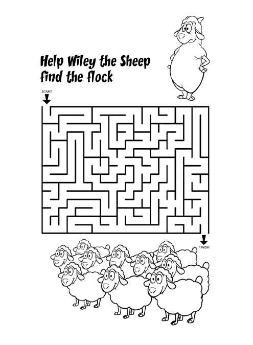 Print Wiley the Sheep's Maze