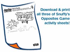 Snuffy's Opposite Game Activities
