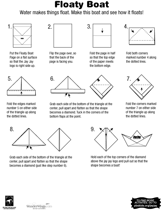 Build a Floaty Boat Instructions