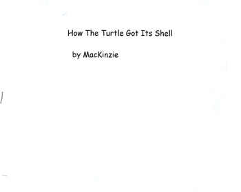 How the Turtle Got Its Shell