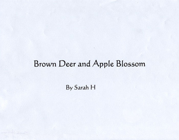 Brown Deer and Apple Blossom