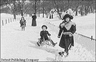 Kids Playing in Snow