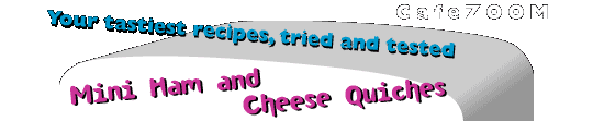 Mini Ham and Cheese Quiches