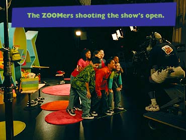 The ZOOMers shooting the show's open