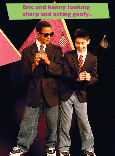 Eric and Kenny looking sharp and acting goofy
