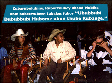 Cubarubolubine, Kubortnubey uband Mubike ubin bubetwubeen tubakes fubor 'Ububbubi Dububbubi Hubome ubon thube Rubange.'