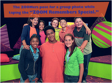 The ZOOMers pose for a group photo while taping the 'ZOOM Remembers Special.'