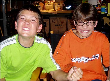Kyle and Mike - nothing but teeth. Say cheese!
