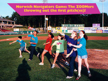 Norwich Navigators Game: The ZOOMers throwing out the first pitch(es)!