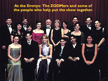 At the Emmys: The ZOOMers and some of the people who help put the show together